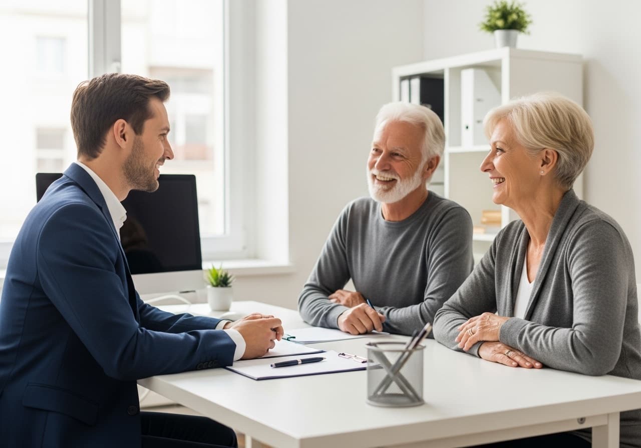 Conseiller Partner Assurances accompagnant un senior