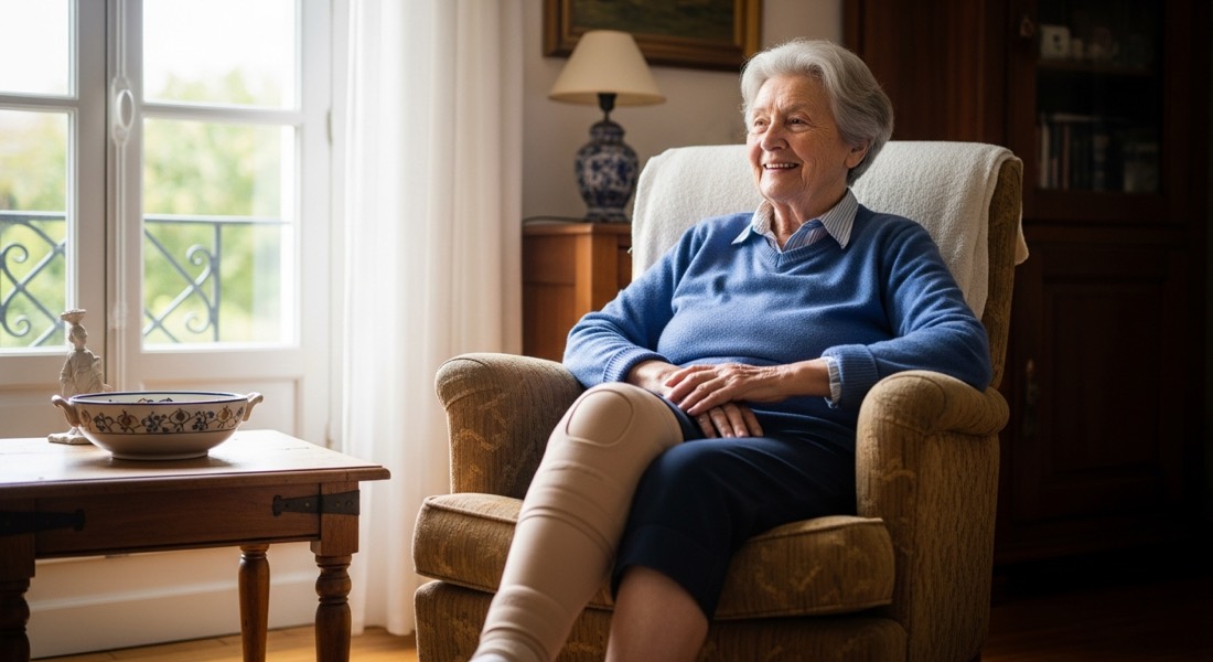 Remboursement bas de contention : barème Sécu et mutuelle senior