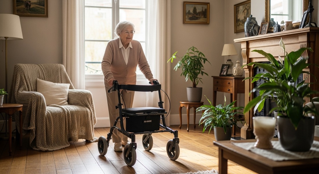 Remboursement déambulateur : barème Sécu et mutuelle senior